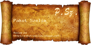Pakot Szelim névjegykártya